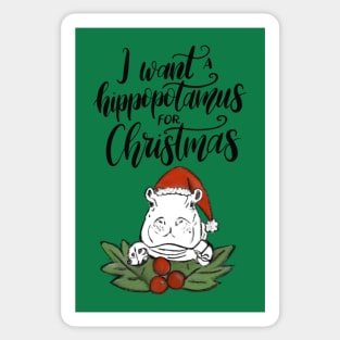 A Hippopotamus for Christmas Sticker